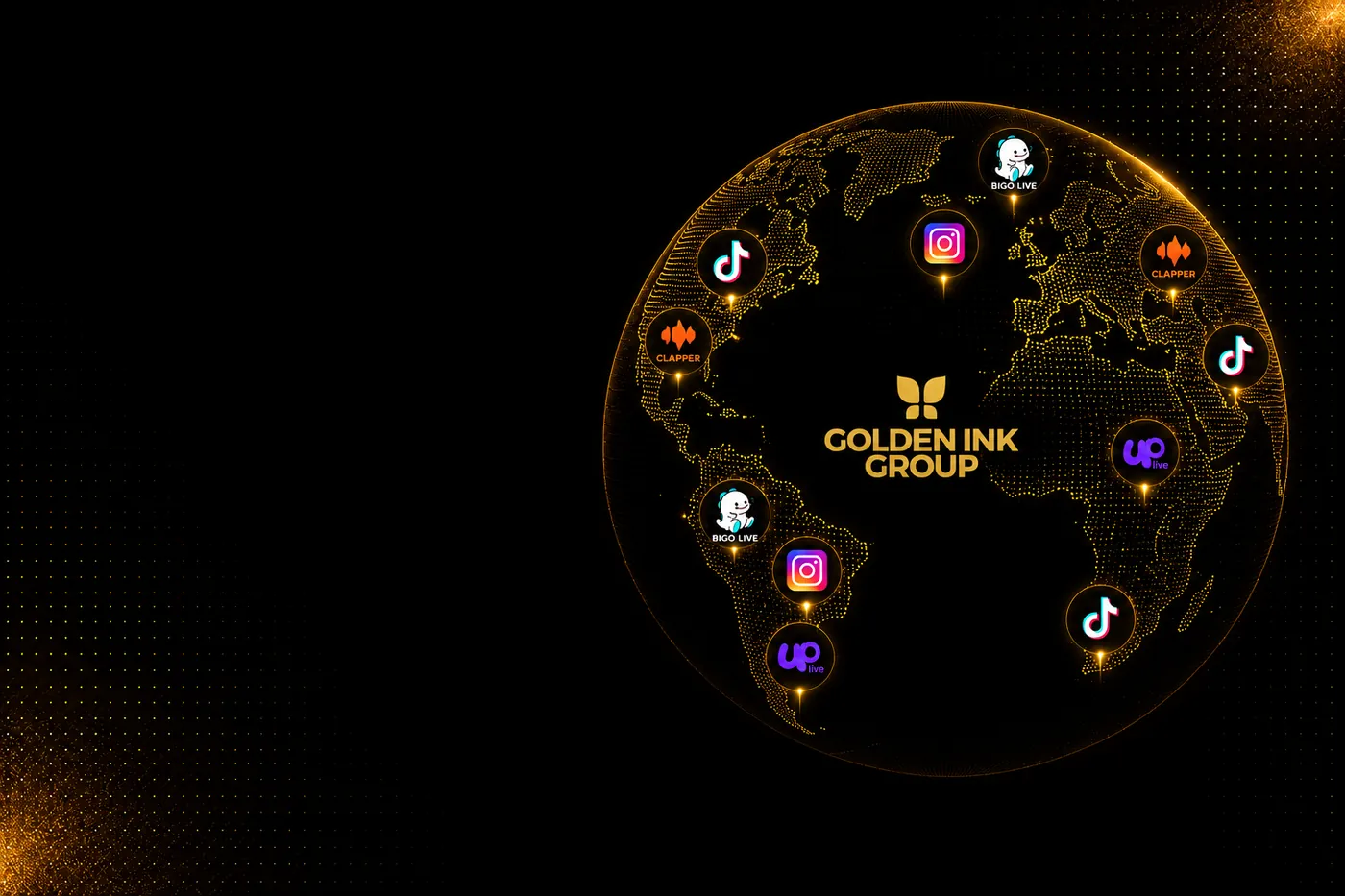 Golden Ink Group, agencia oficial de TikTok LIVE, Bigo Live, Alii y Clapper